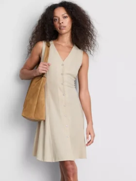 Minivestido sin mangas con cuello en V