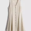 Minivestido sin mangas con cuello en V