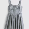Minivestido tipo corsé de cuadros vichy