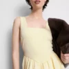 Minivestido tipo corsé de mezcla de algodón