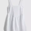 Minivestido tipo corsé de mezcla de algodón
