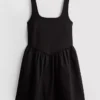 Minivestido tipo corsé de mezcla de algodón