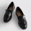 Mocasines de charol de horma ancha