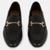 Mocasines de imitación de piel con detalle de bocado