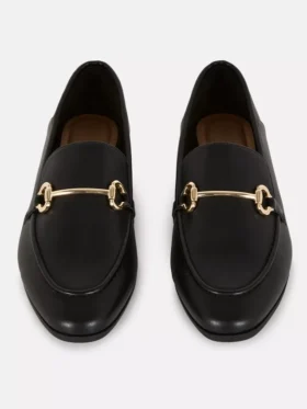 Mocasines de imitación de piel con detalle de bocado
