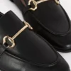Mocasines de imitación de piel con detalle de bocado