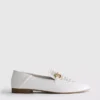 Mocasines de piel sintética con diseño de bocado de cabestro cortado con láser