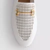 Mocasines de piel sintética con diseño de bocado de cabestro cortado con láser