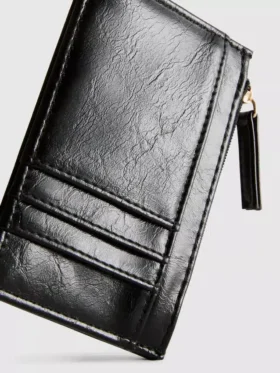 Monedero con cremallera para tarjetas