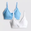 Pack de 2 bralettes sin costuras con ribete de encaje
