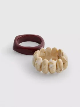 Pack de 2 brazaletes de resina de Paula Echevarría