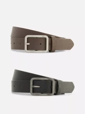 Pack de 2 cinturones con textura