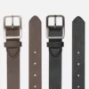 Pack de 2 cinturones con textura