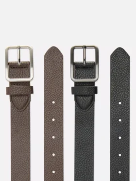 Pack de 2 cinturones con textura