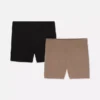 Pack de 2 pantalones cortos de yoga de cintura alta
