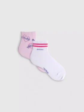 Pack de 2 pares de calcetines cortos de algodón «K-Pop Demon Hunters»