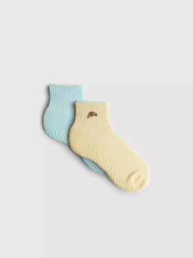 Pack de 2 pares de calcetines de yoga «Croissant»