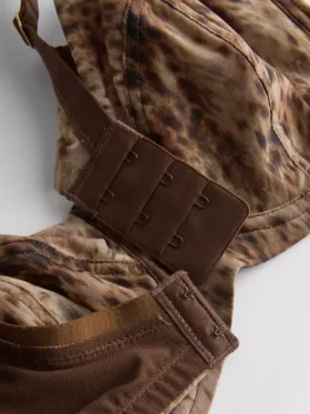 Pack de 2 sujetadores con aros, de malla estampada, tallas D-H