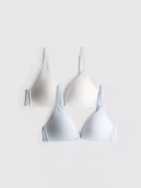 Pack de 2 sujetadores sin aros con alto contenido en algodón