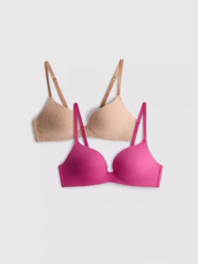 Pack de 2 sujetadores tipo camiseta sin aros, tallas A-E
