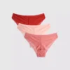 Pack de 3 braguitas brasileñas de encaje integral