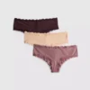Pack de 3 braguitas hipster neutras de microfibra