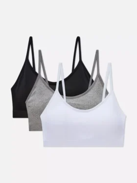Pack de 3 bralettes sin aros y de corte corto