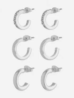 Pack de 3 mini pendientes de aro