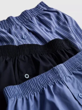 Pack de 3 pantalones cortos bóxer con bragueta de botones