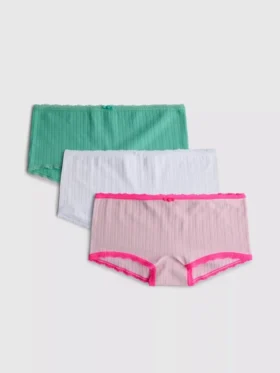 Pack de 3 pantalones cortos de punto calado para niños