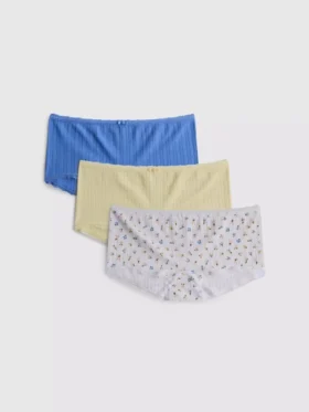 Pack de 3 pantalones cortos de punto calado para niños