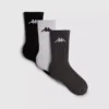 Pack de 3 pares de calcetines Kappa de caña media con alto contenido en algodón
