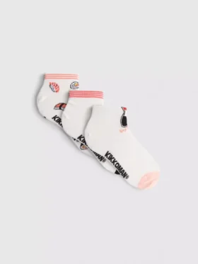 Pack de 3 pares de calcetines tobilleros Kikkoman de mezcla de algodón