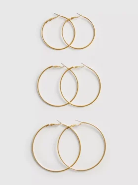 Pack de 3 pendientes de aro grandes