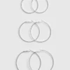 Pack de 3 pendientes de aro grandes