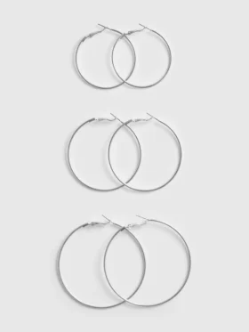 Pack de 3 pendientes de aro grandes