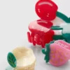 Pack de 3 pinzas para el pelo con forma de fruta