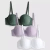 Pack de 3 sujetadores balconette de encaje, tallas A-E