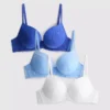 Pack de 3 sujetadores push-up de encaje de las tallas A-E