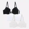 Pack de 3 sujetadores tipo camiseta