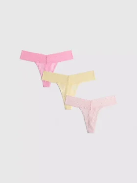 Pack de 3 tangas bandeau de encaje