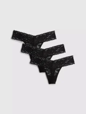 Pack de 3 tangas bandeau de encaje