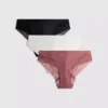 Pack de 3 tangas brasileñas con detalles de encaje