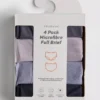 Pack de 4 braguitas de microfibra de talle alto