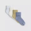 Pack de 4 calcetines de bebé acanalados