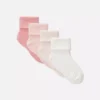 Pack de 4 pares de calcetines cortos con puño para bebé