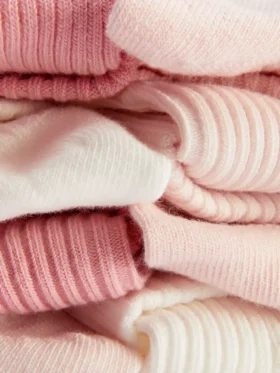 Pack de 4 pares de calcetines cortos con puño para bebé