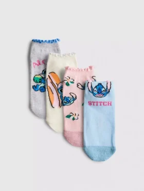 Pack de 4 pares de calcetines de zapatillas de Stitch de Disney