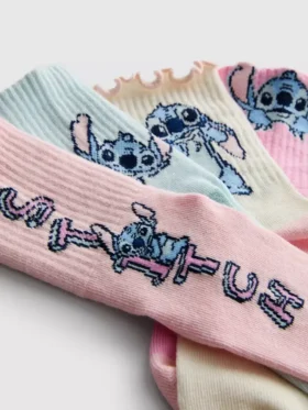Pack de 4 pares de calcetines tobilleros de Stitch de Disney