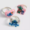 Pack de 5 anillos con colgantes de Stitch de Disney